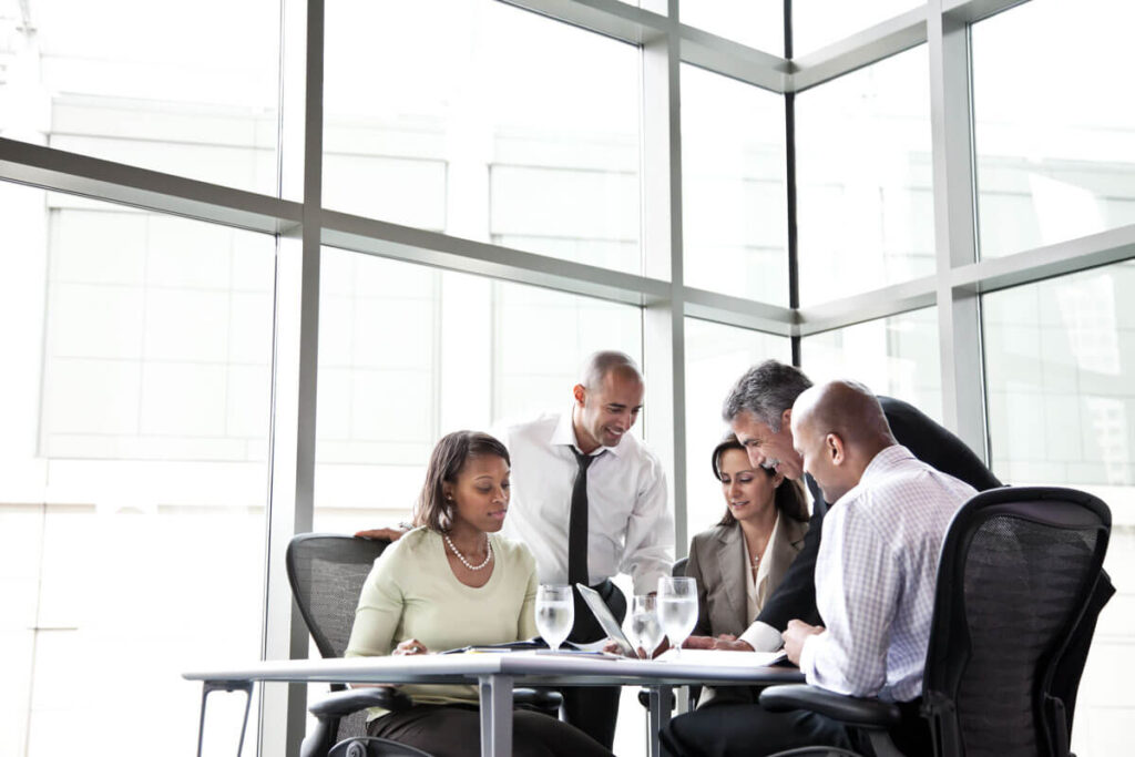 Team of experts working together